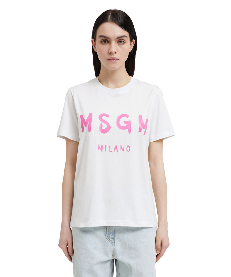 MSGM Brushstroke logo T-Shirt outlook