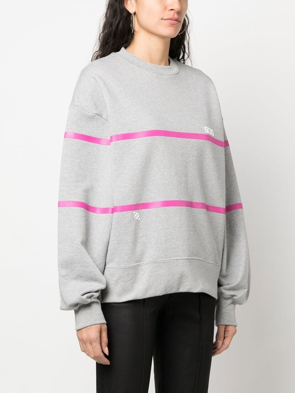 stripe-detailed sweatshirt - 3