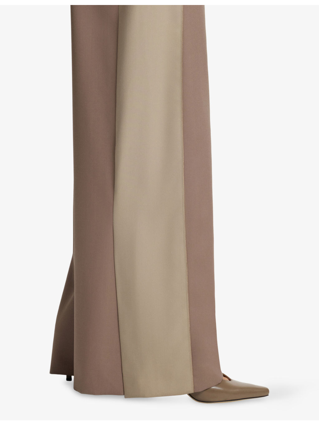 Contrast-Stripe Wide-Leg Virgin-Wool Trousers - 4