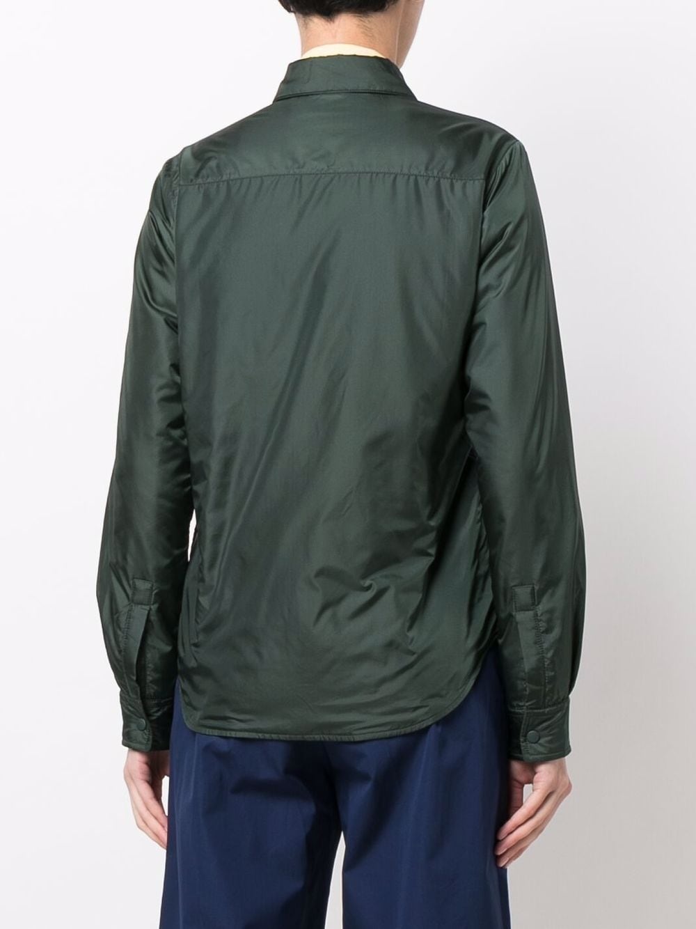 pointed-collar button-up shirt - 4