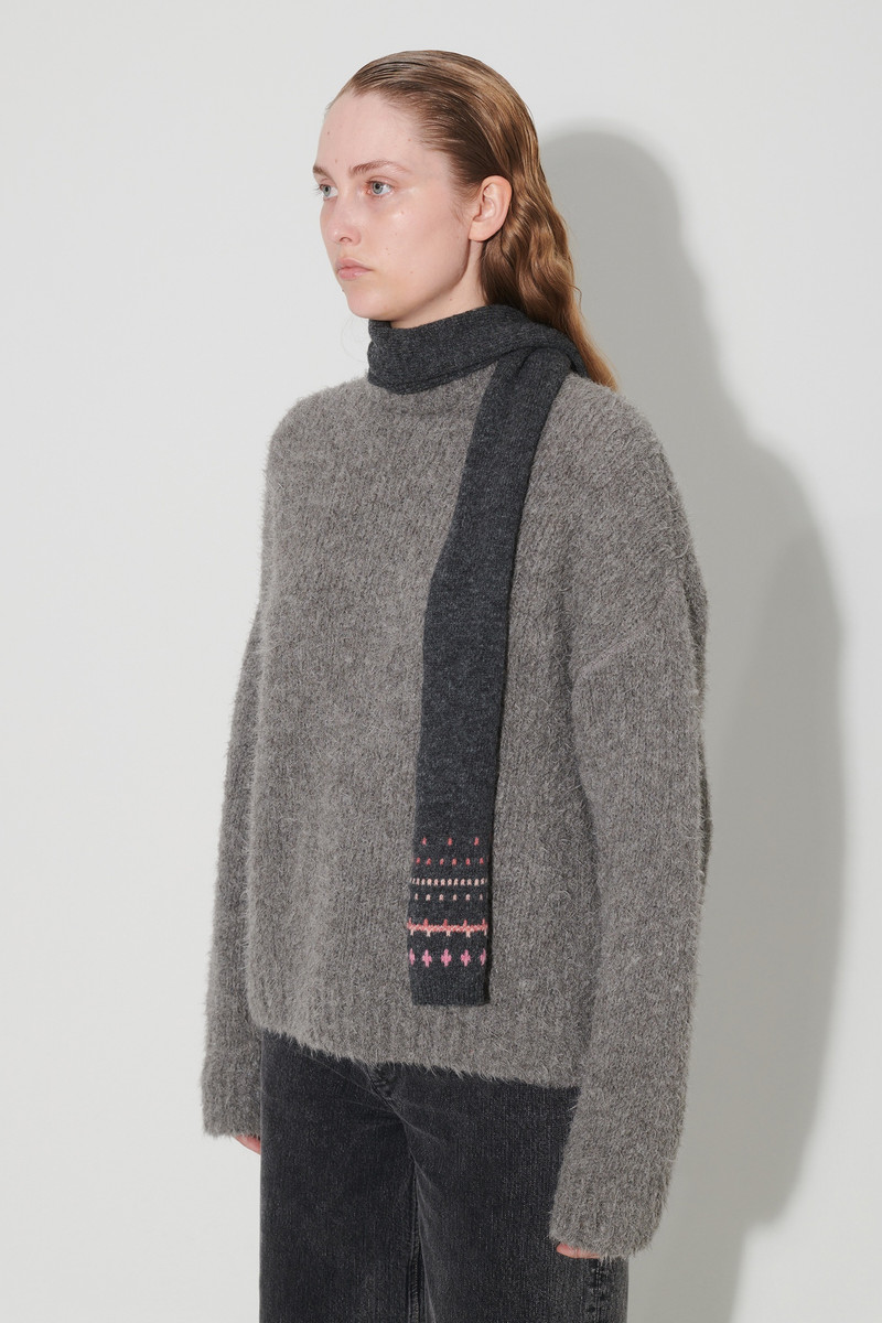 Our Legacy Floss Scarf Slate Grey Faux Isle outlook