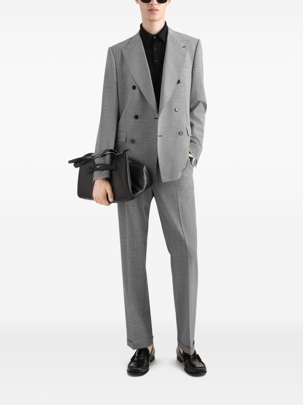 Pied-de-poule trousers - 2