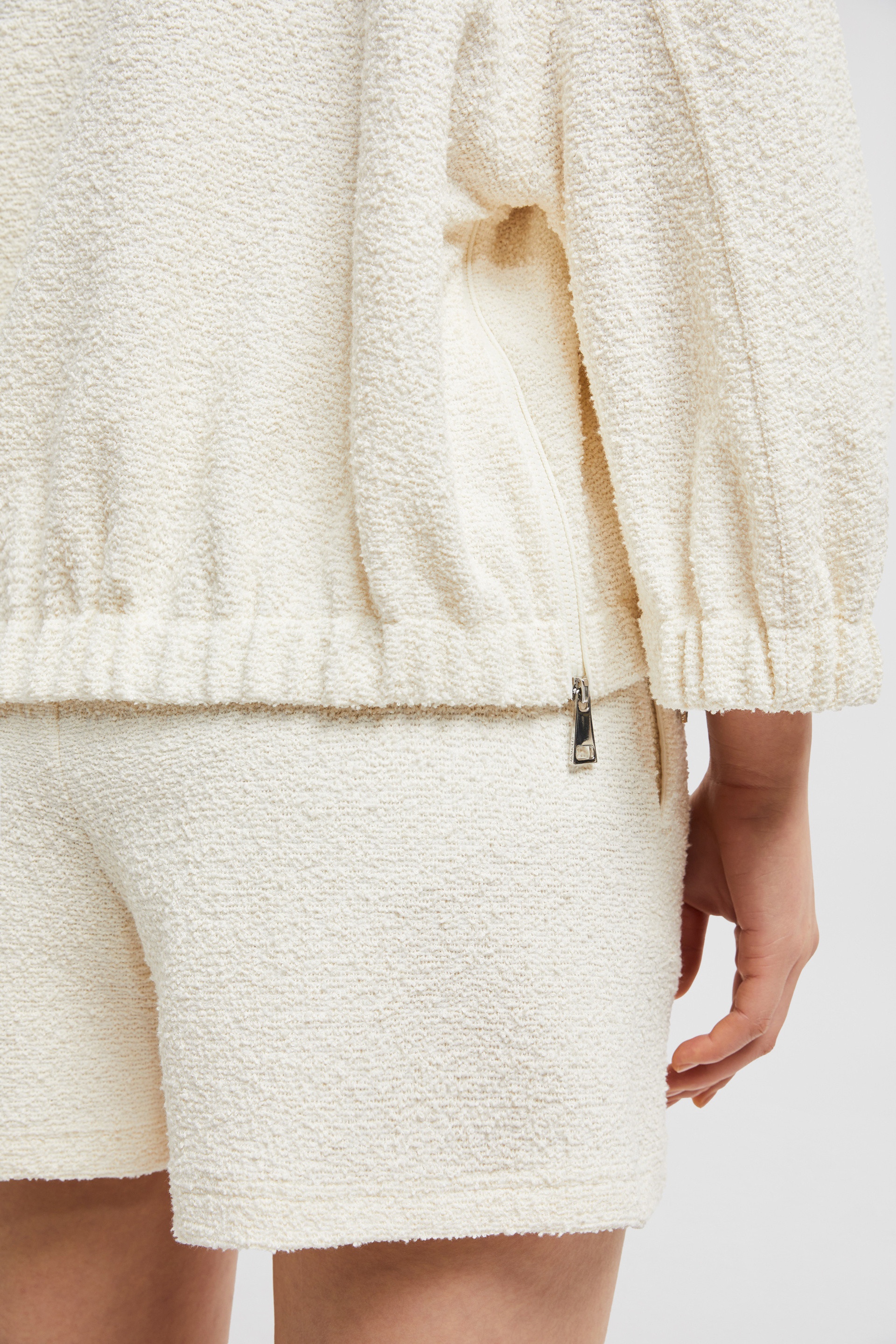 2-in-1 Bouclé Zip-Up Cardigan - 8
