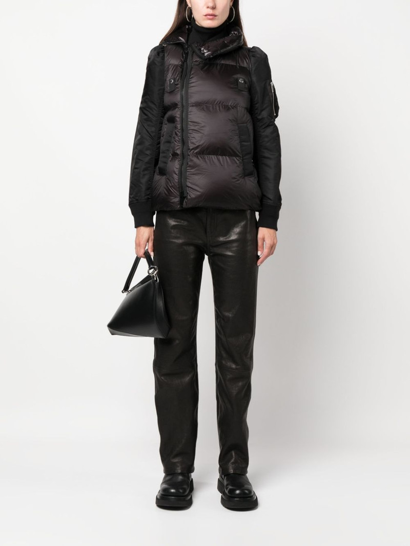 sacai zip-up puffer jacket outlook