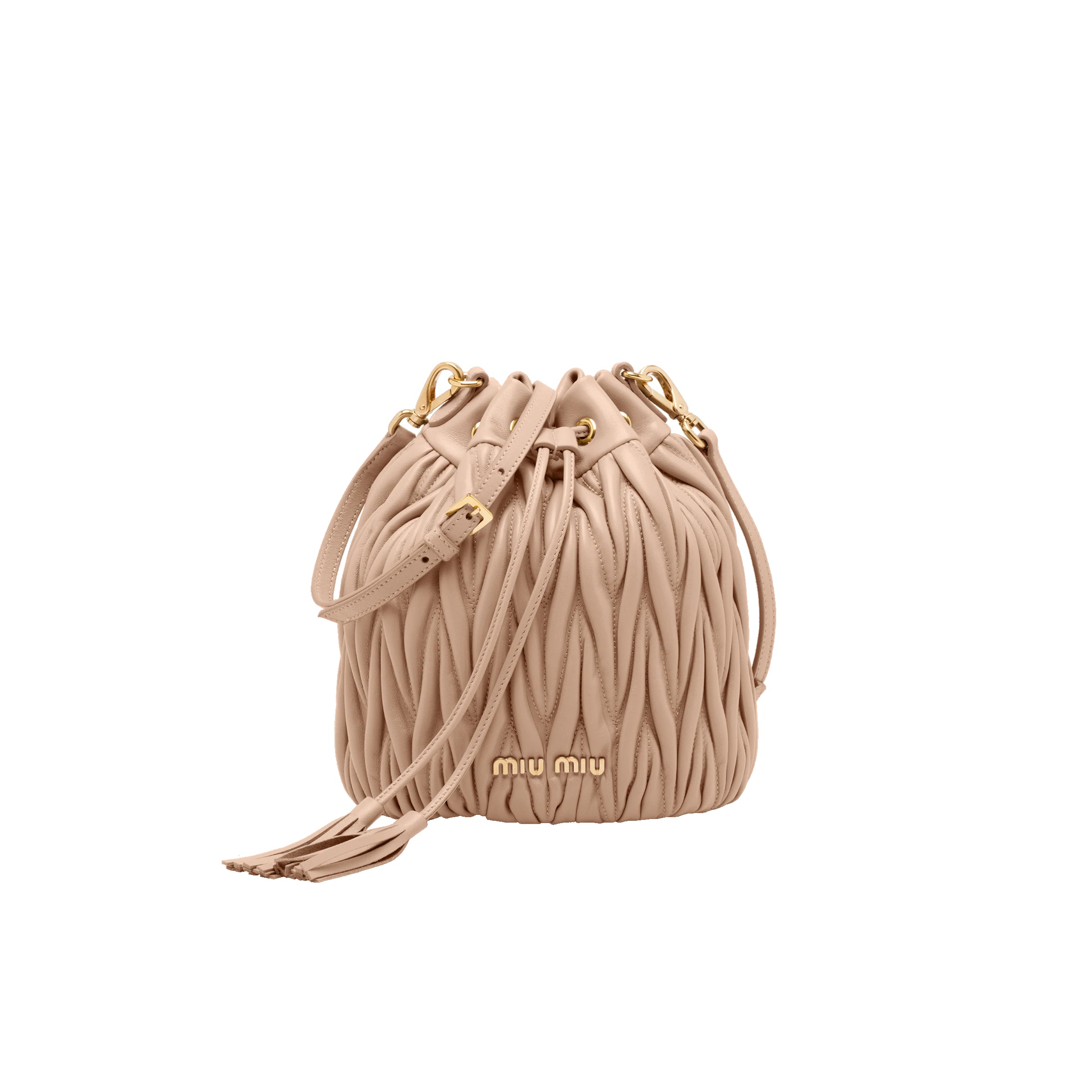 Matelassé nappa leather bucket bag - 1