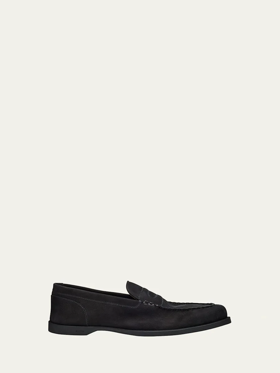 Men's Pace Nubuck Penny Loafers - 1
