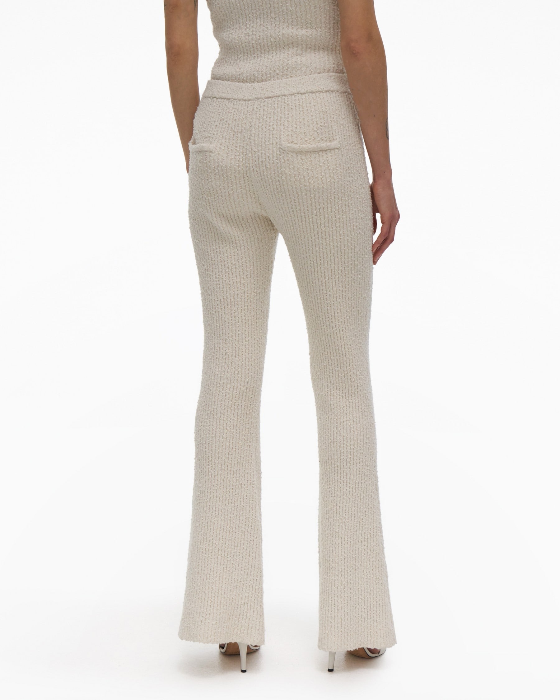 RIBBED FLARE PANT - 4