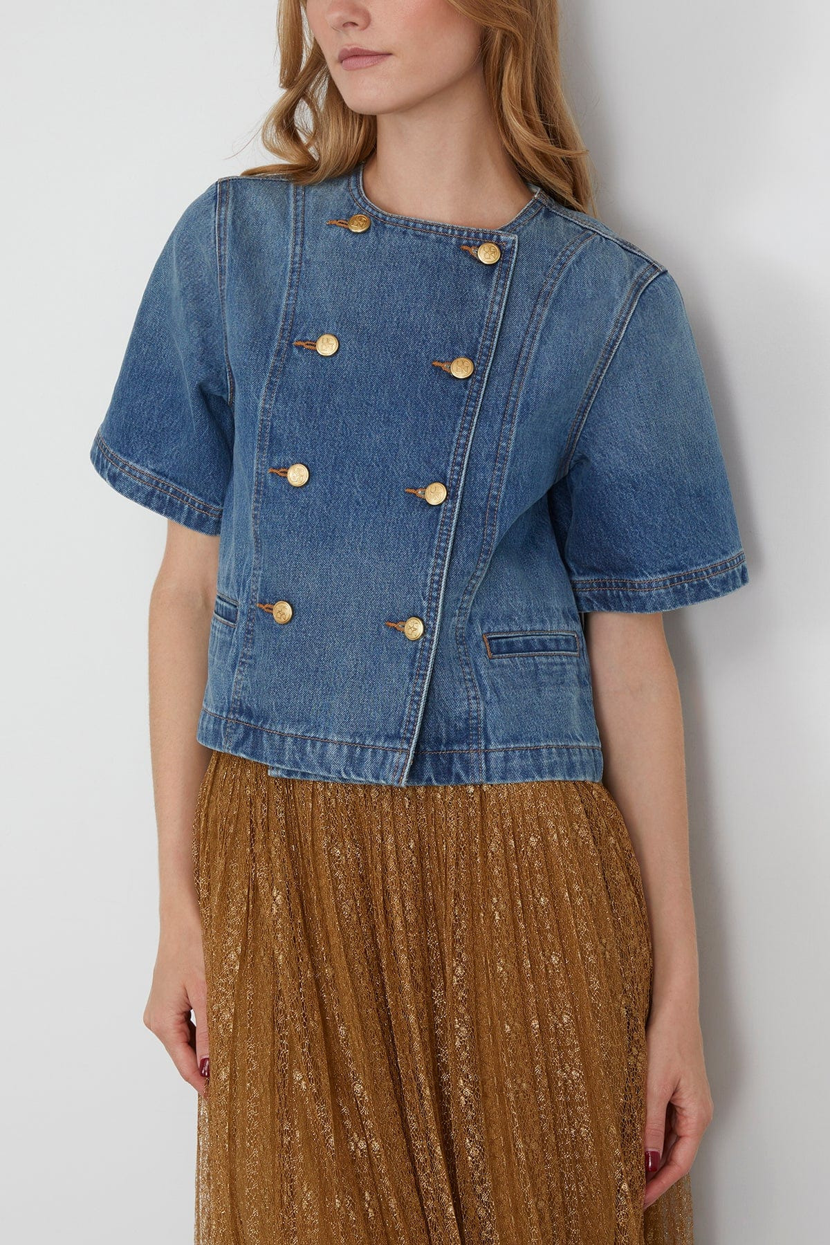 The Serge Short Sleeve Jacket in Danube - 3