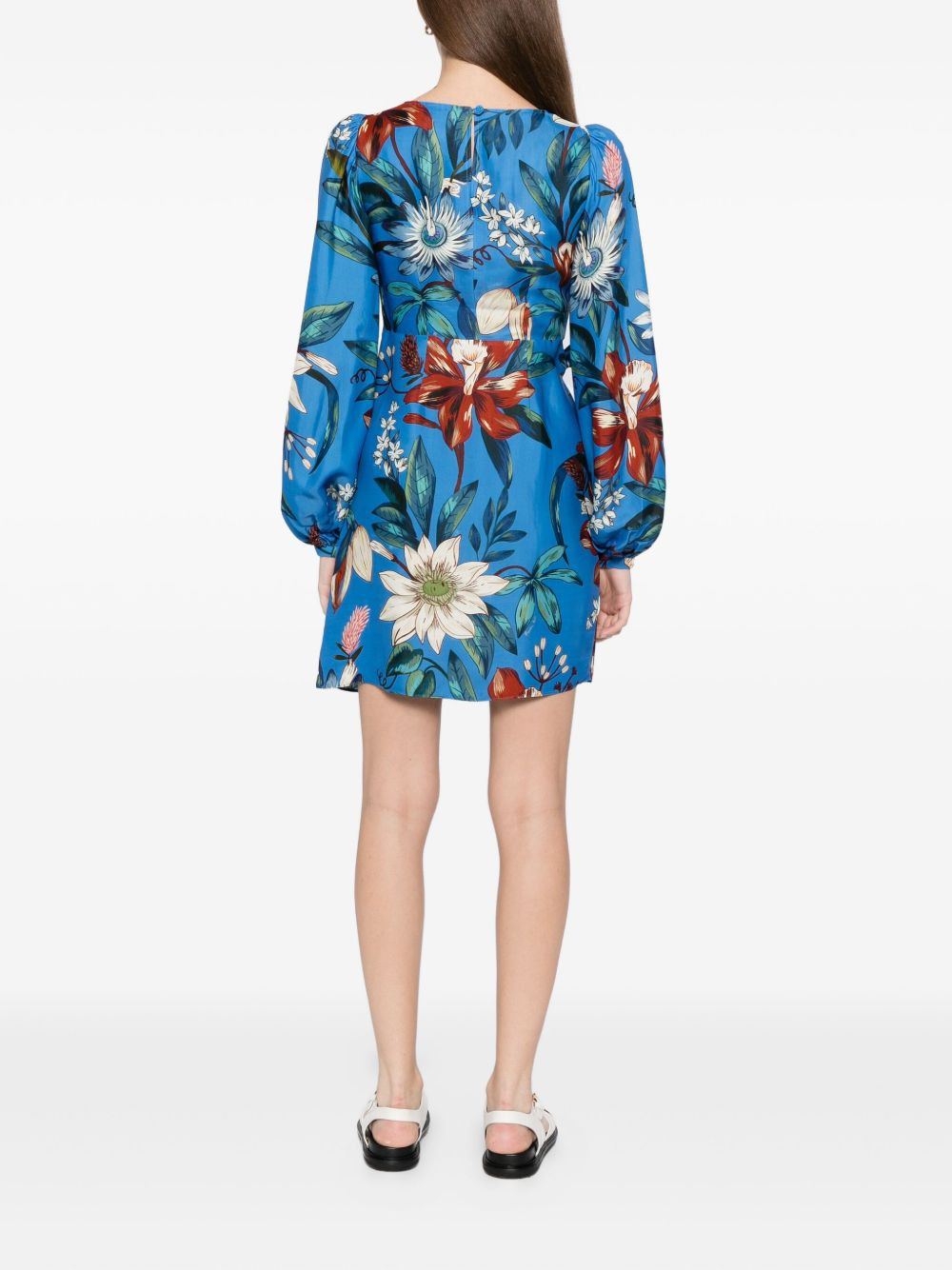 Surreal flowers wrap dress - 4