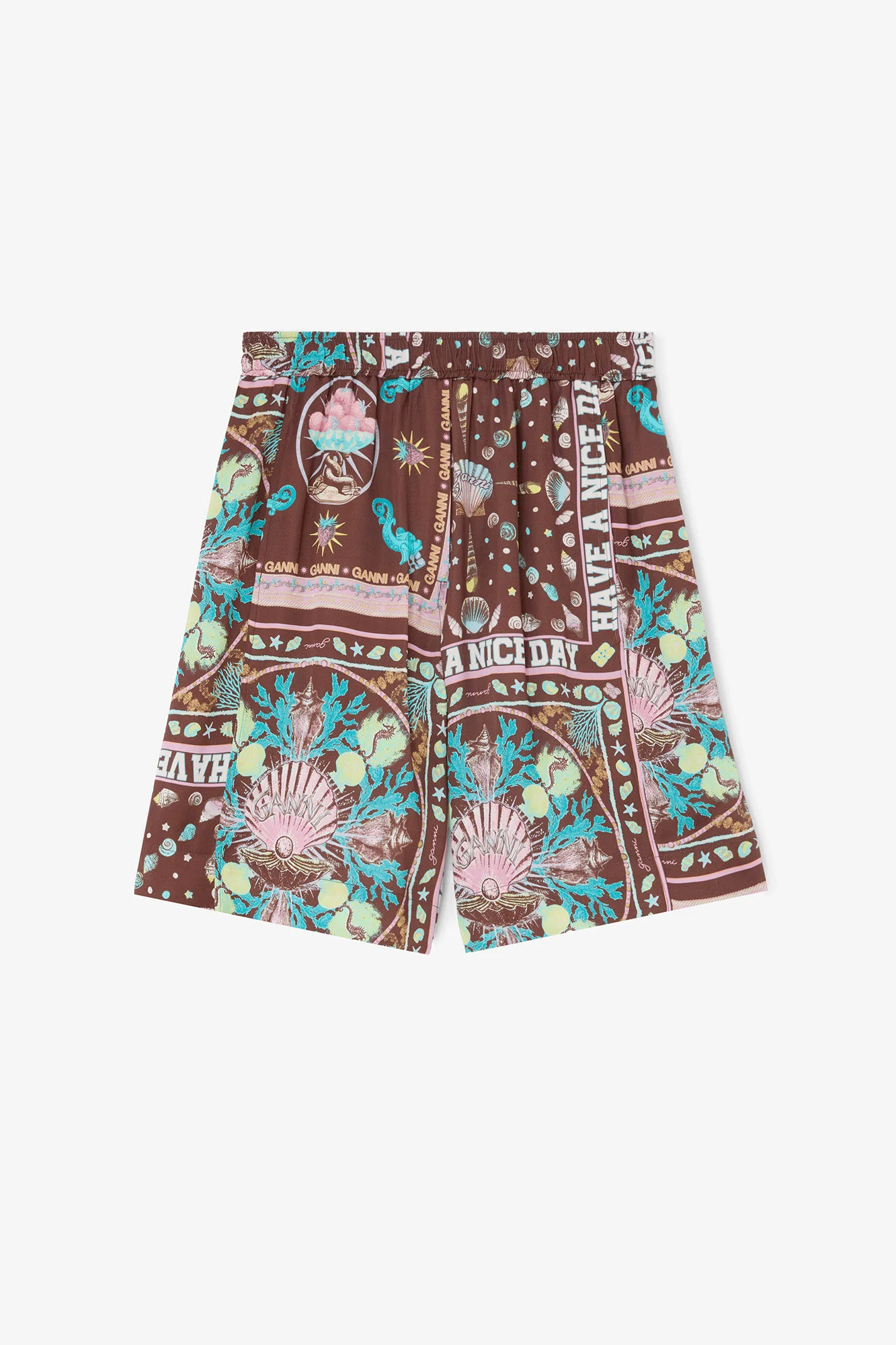 SHORTS IN PRINTED TWILL - 1
