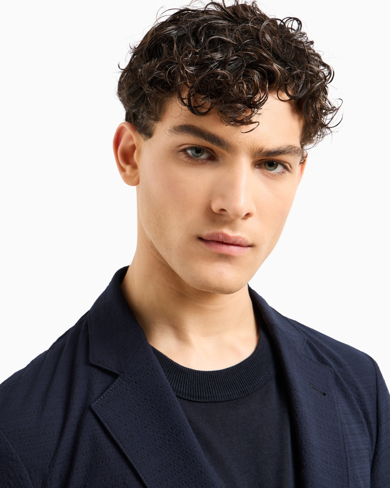 SINGLE-BREASTED JACKET IN TECHNICAL SEERSUCKER FABRIC - 5