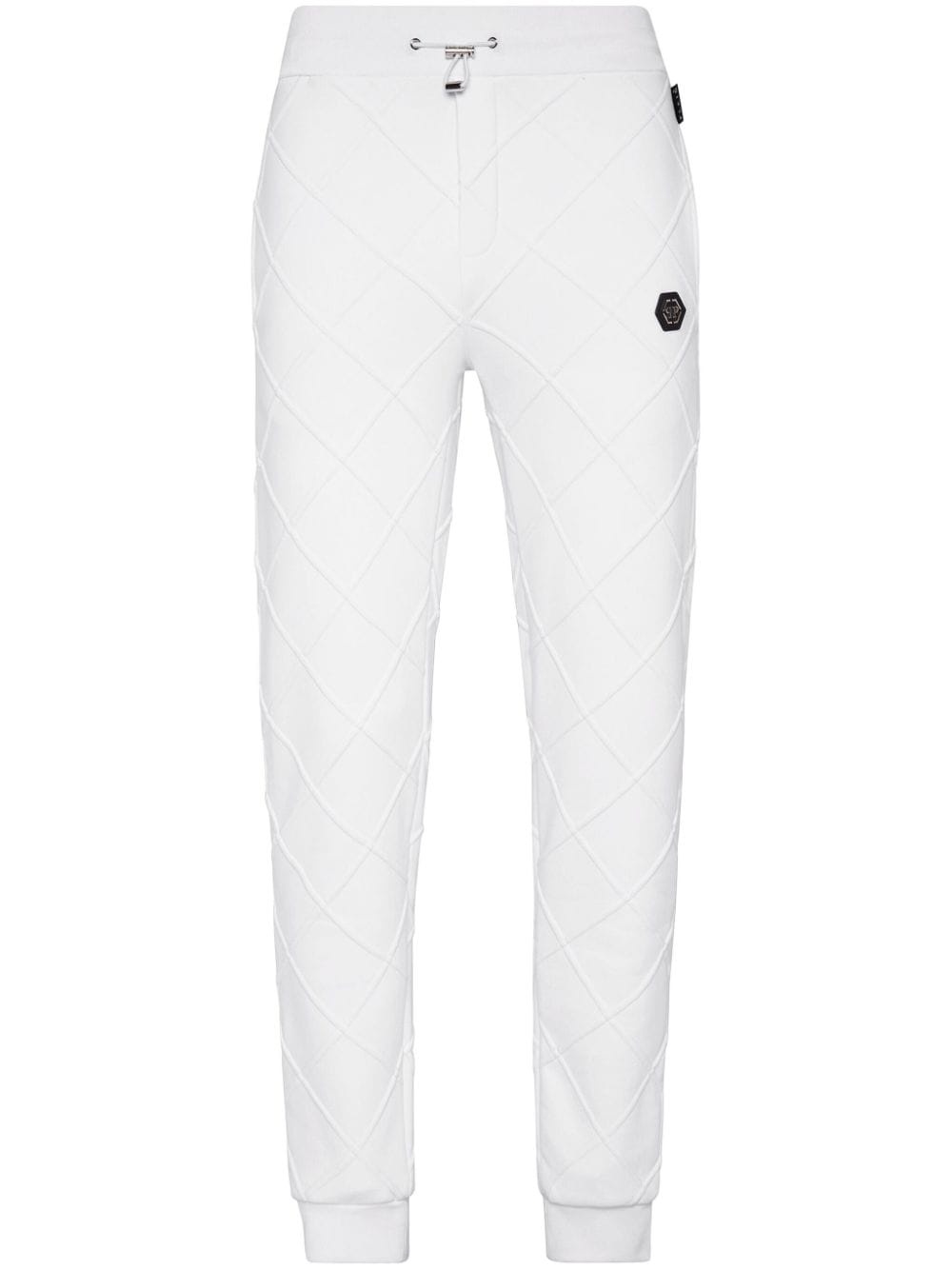 diamond-quilted track pants - 1