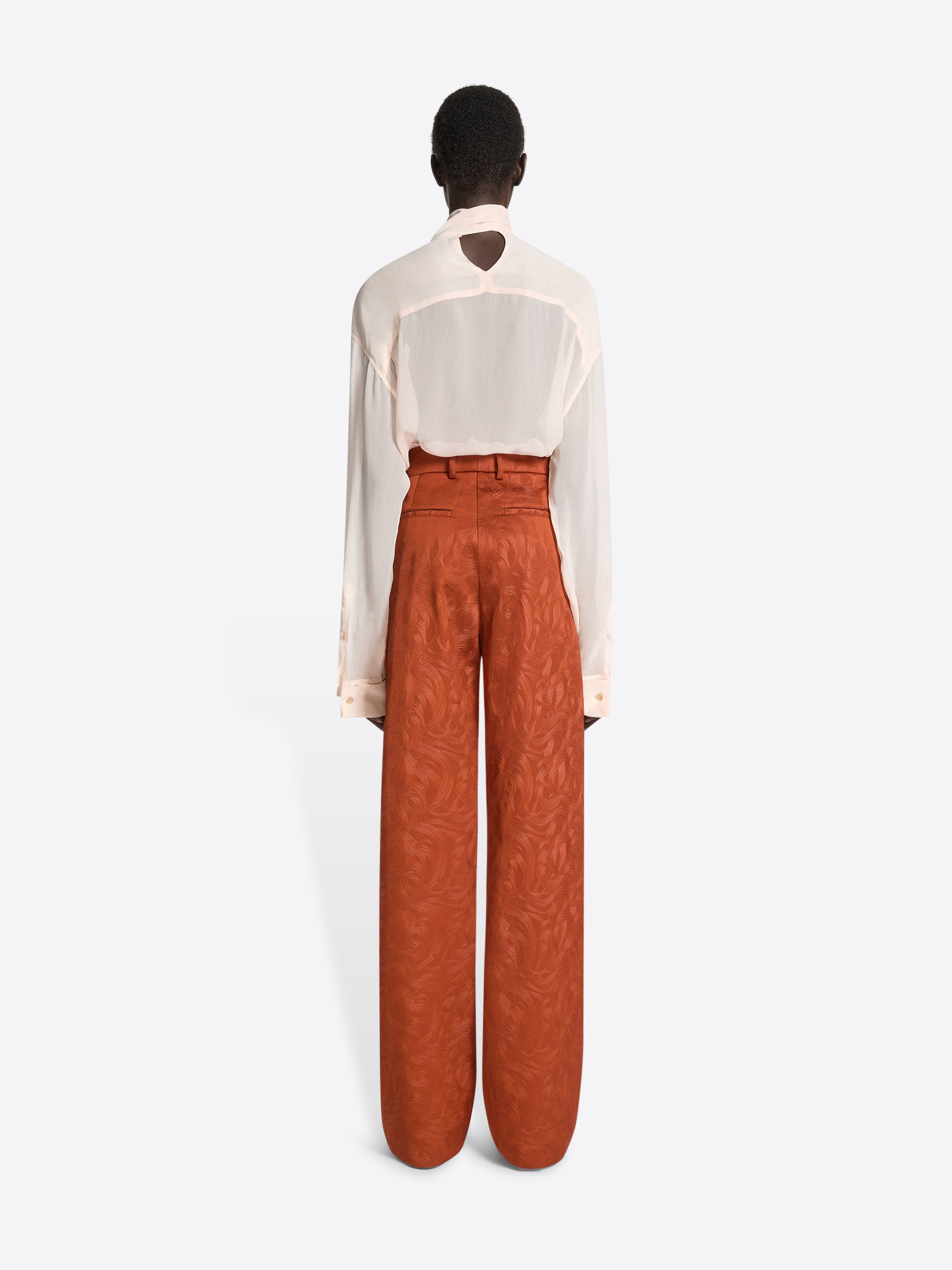 SLOUCHY JACQUARD PANTS - 4