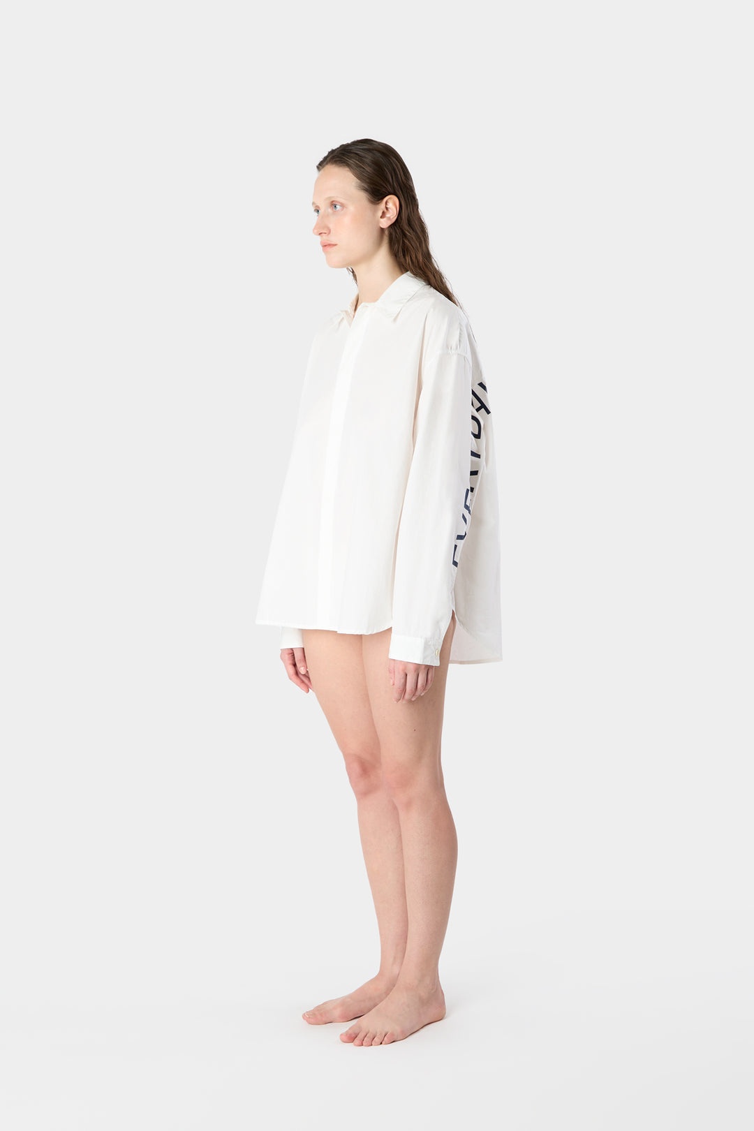 'EVERYDAY I WEAR SUNNEI' OVERSHIRT / white - 6