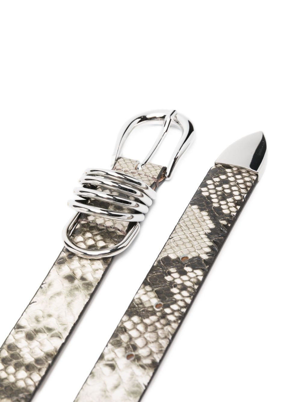Hollyhock snakeskin-print belt - 3