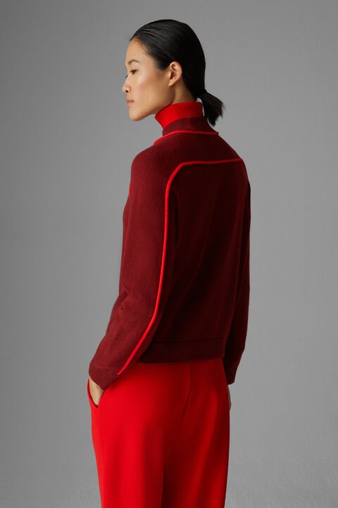 Lady Knitted pullover in Bordeaux - 3