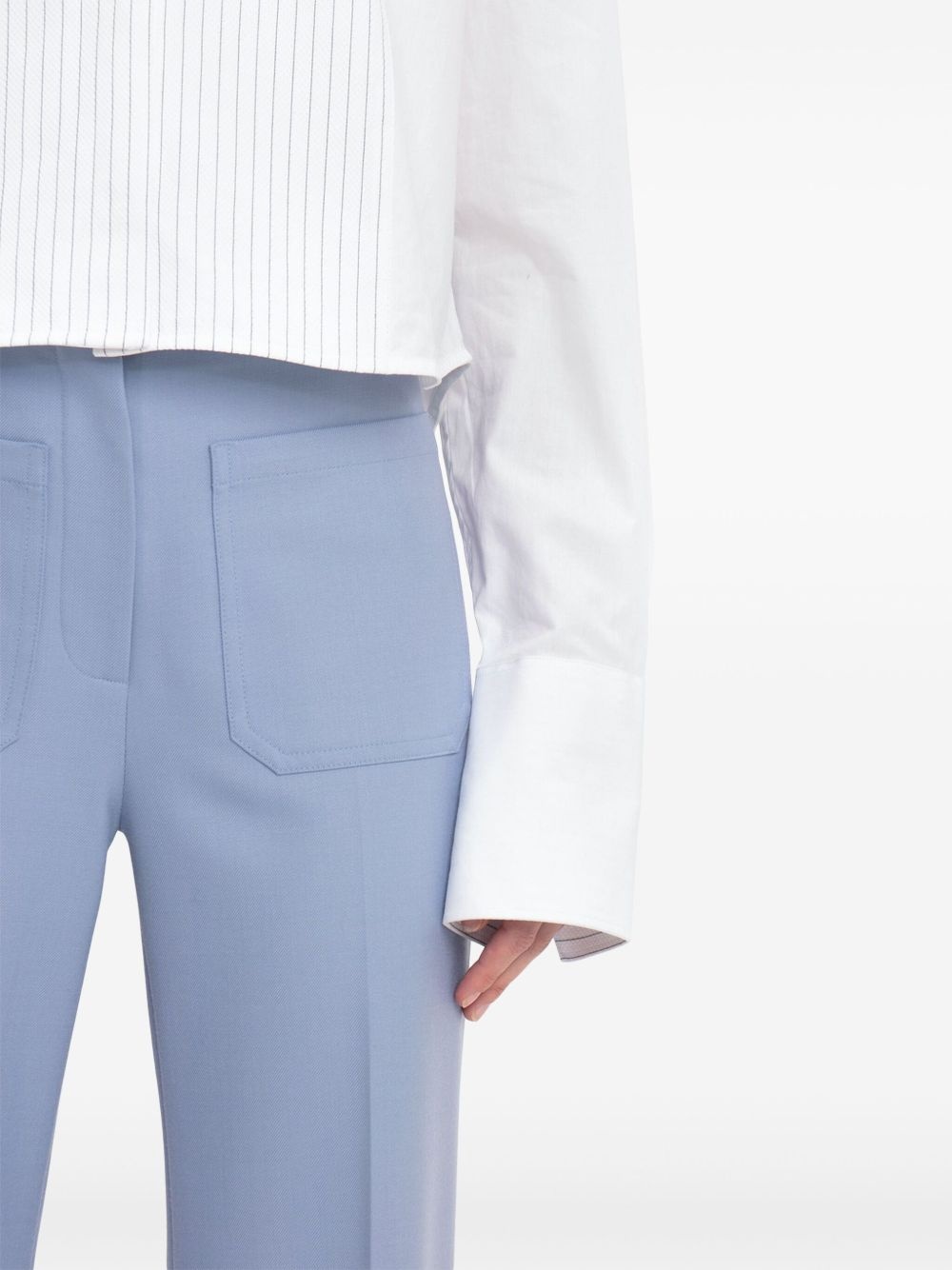 cropped tuxedo shirt - 6
