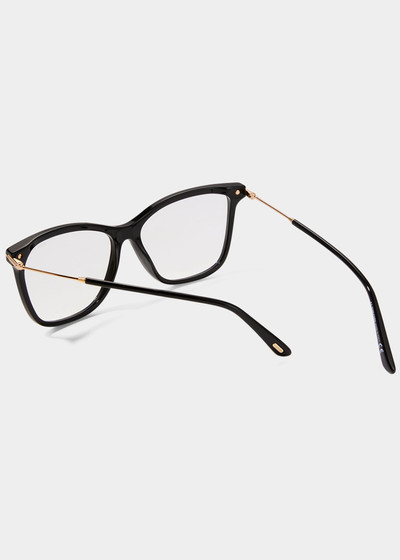TOM FORD Blue Filtering Acetate Cat-Eye Glasses outlook