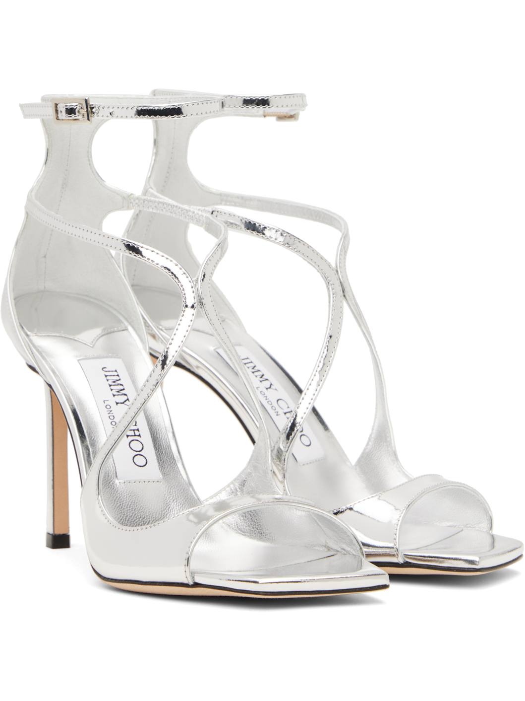 Silver Azia 95 Heeled Sandals - 4