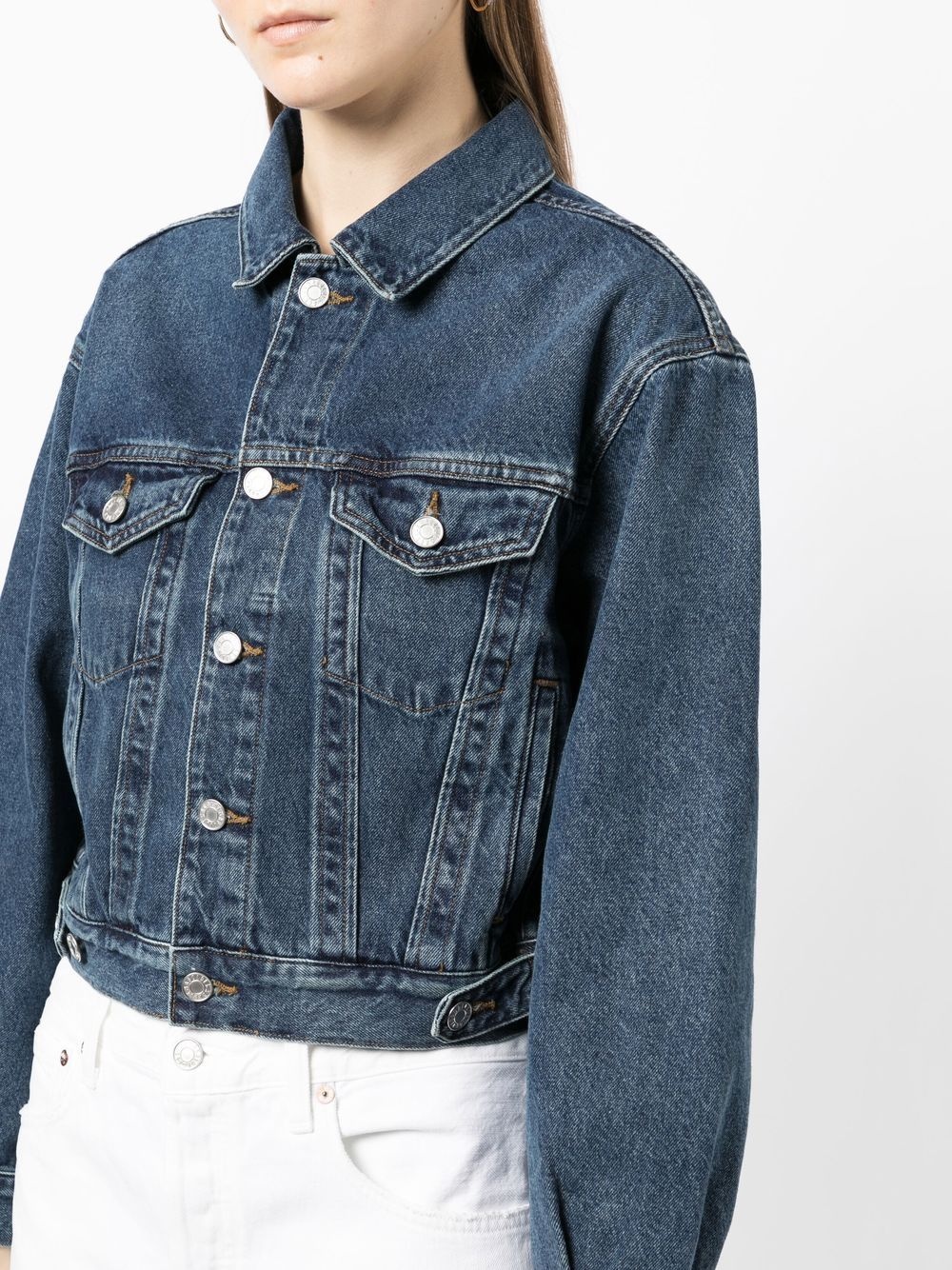 adjustable-fit denim jacket - 5