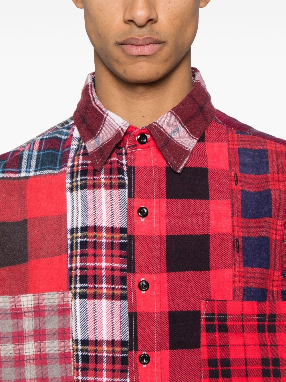 patchwork shirt - 5