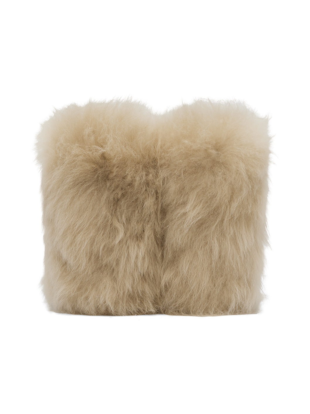Beige Fur Moccasin Boots - 2