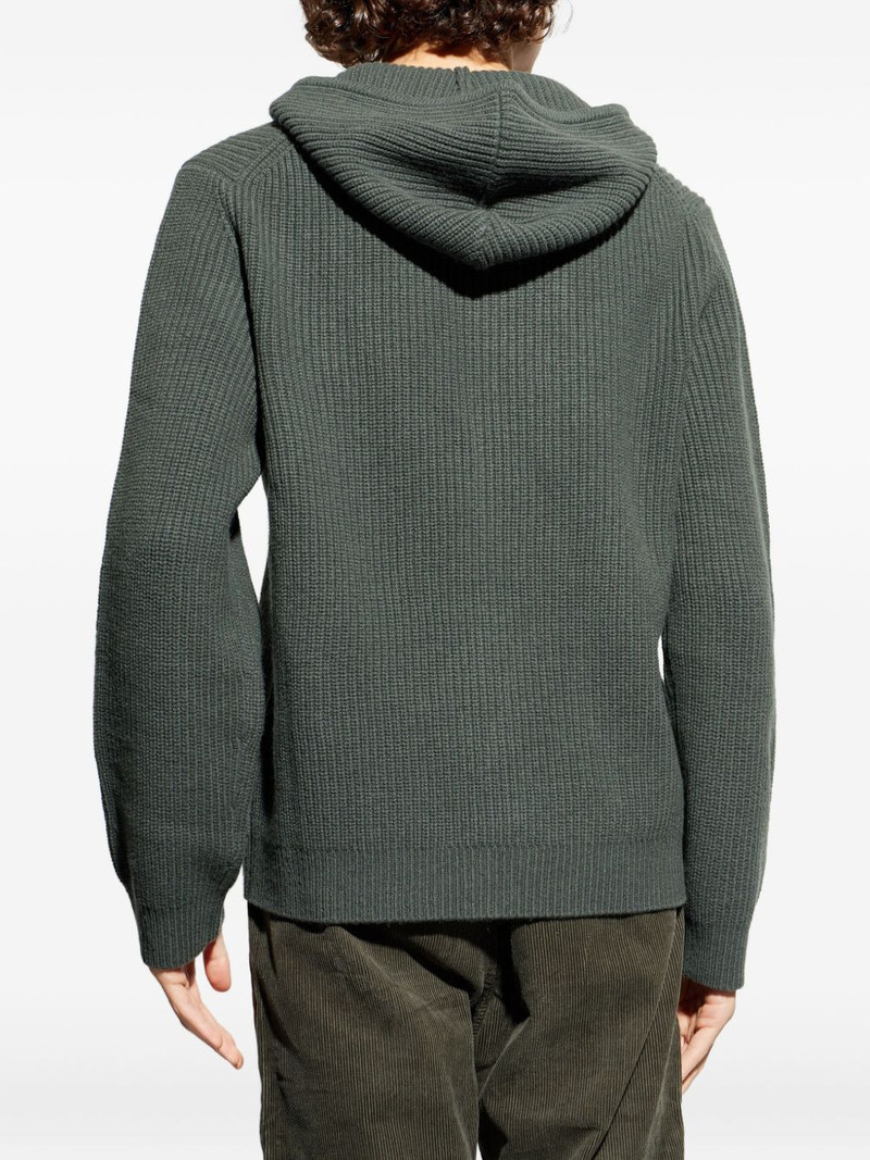 Saisak zip-up knitted hoodie 4