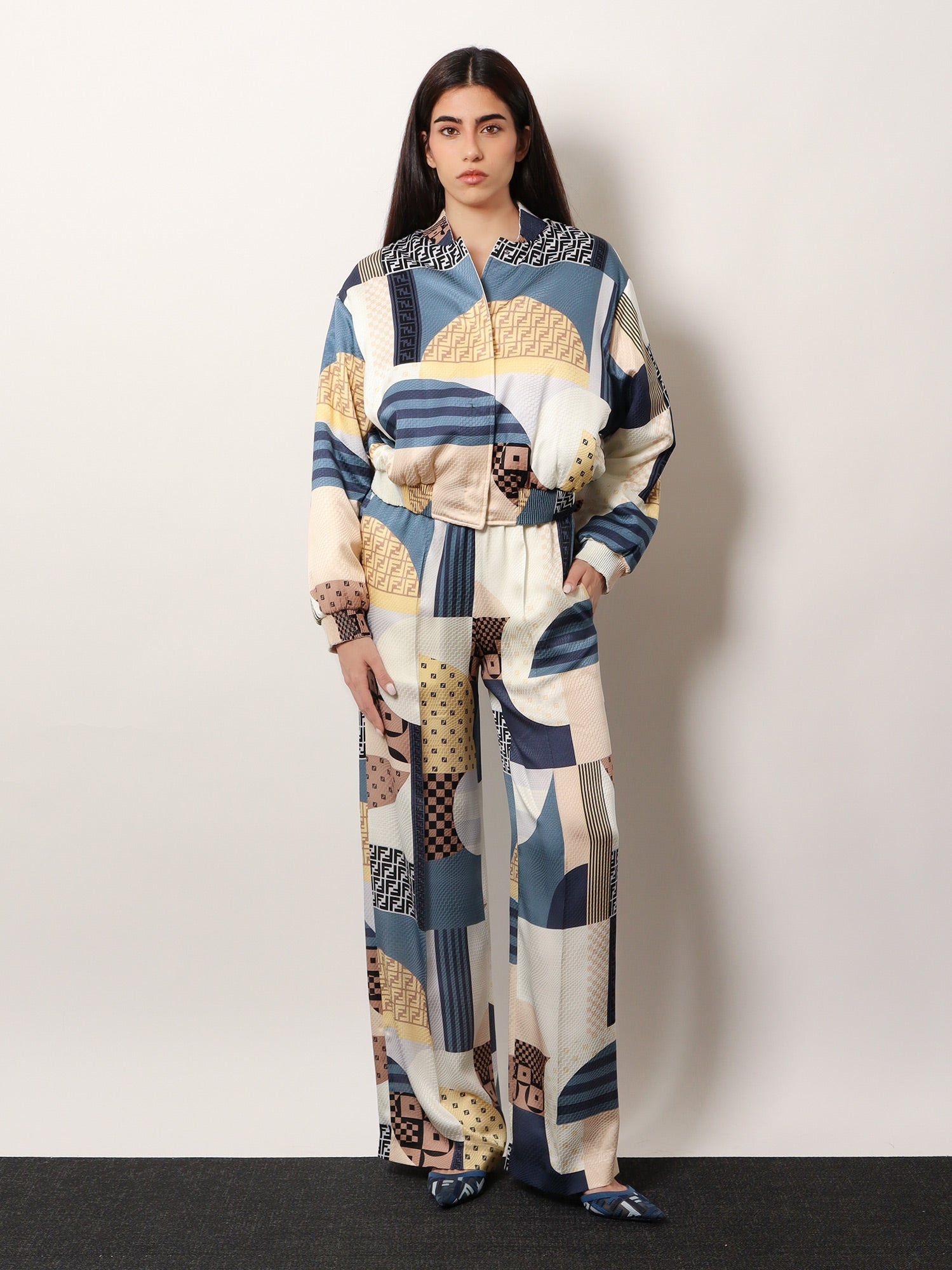 Patchwork Silk Trousers - 2