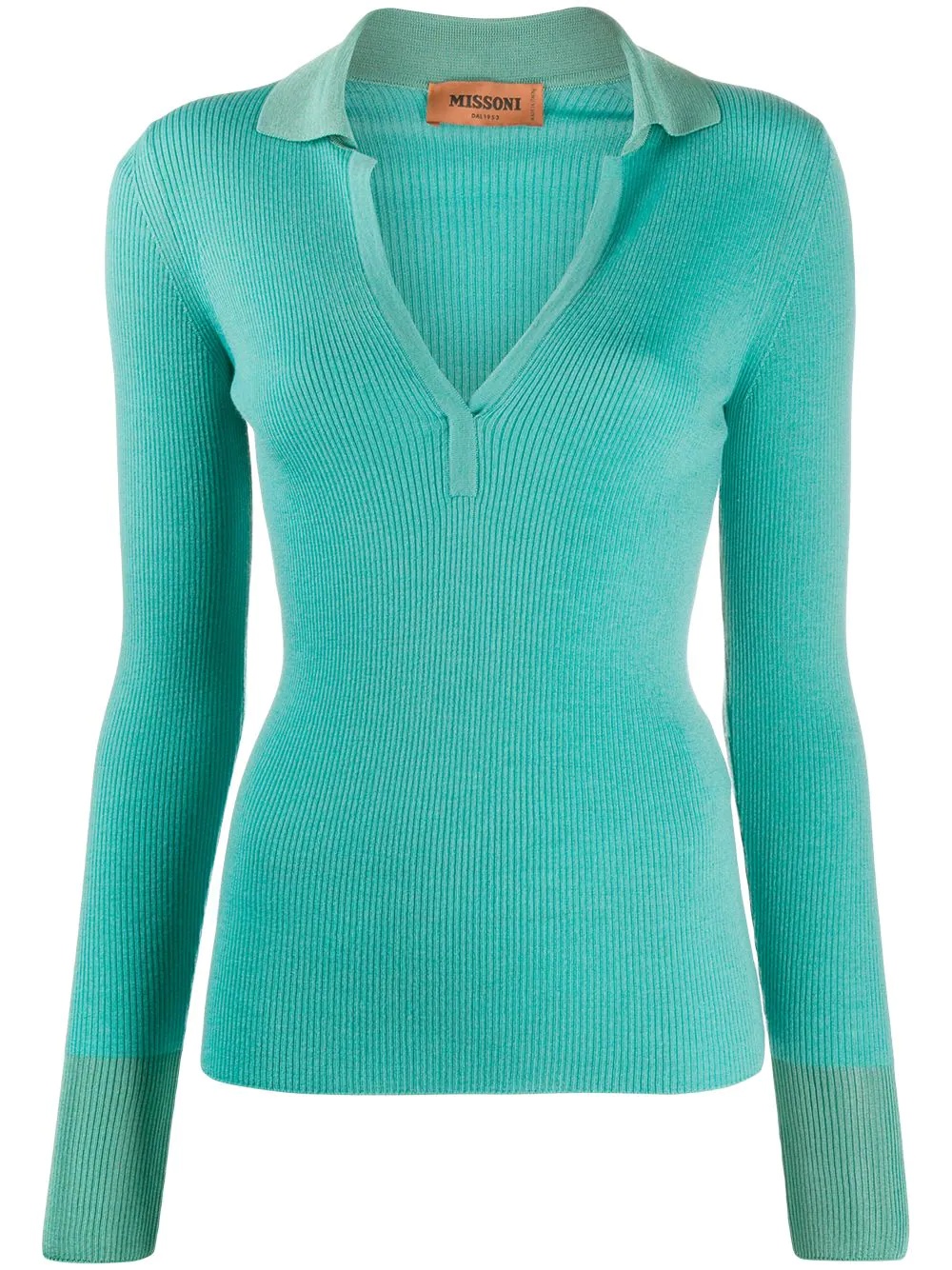 v-neck knit jumper - 1