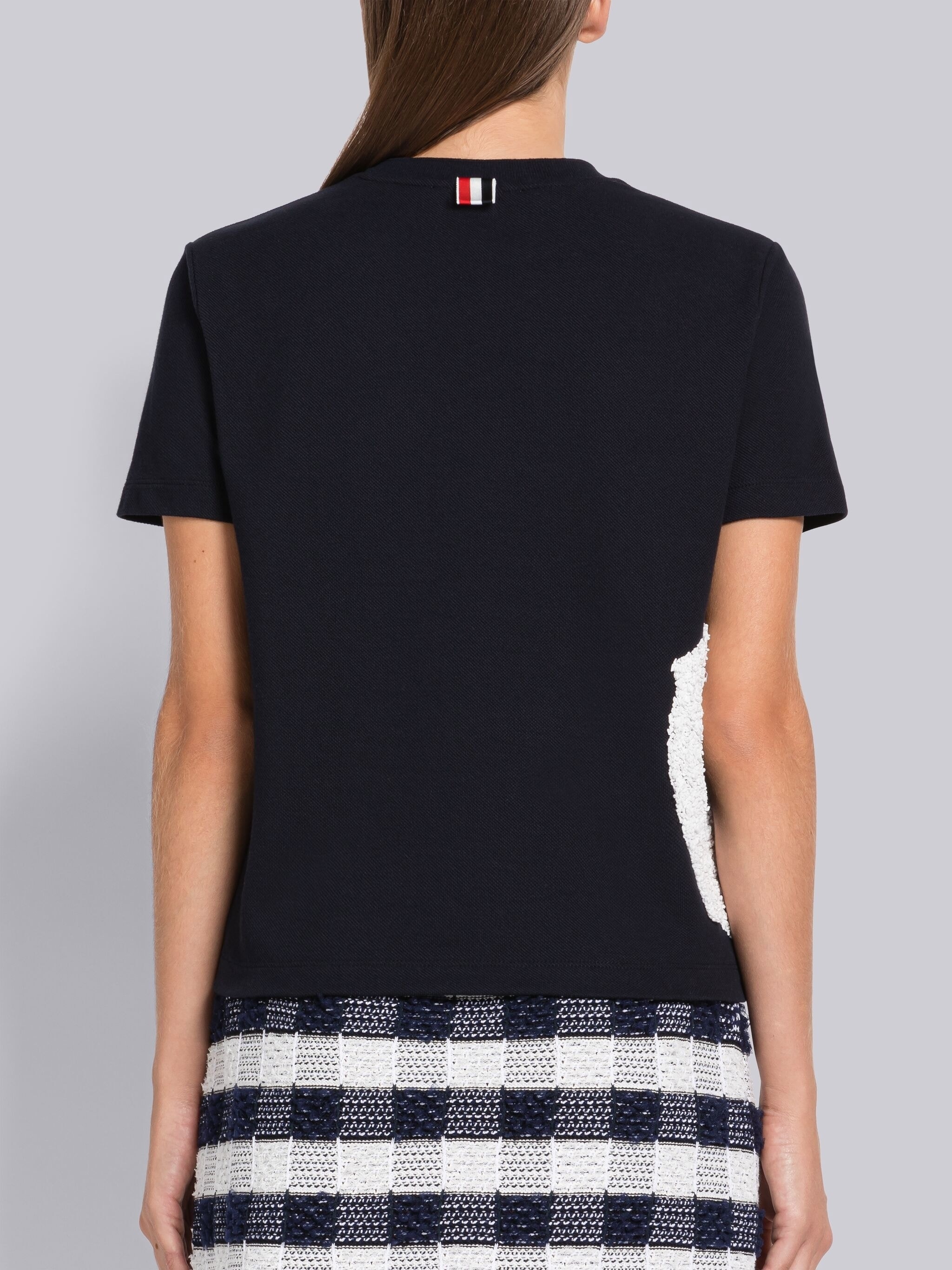 Pique Boucle Anchor Embroidery Tee - 3