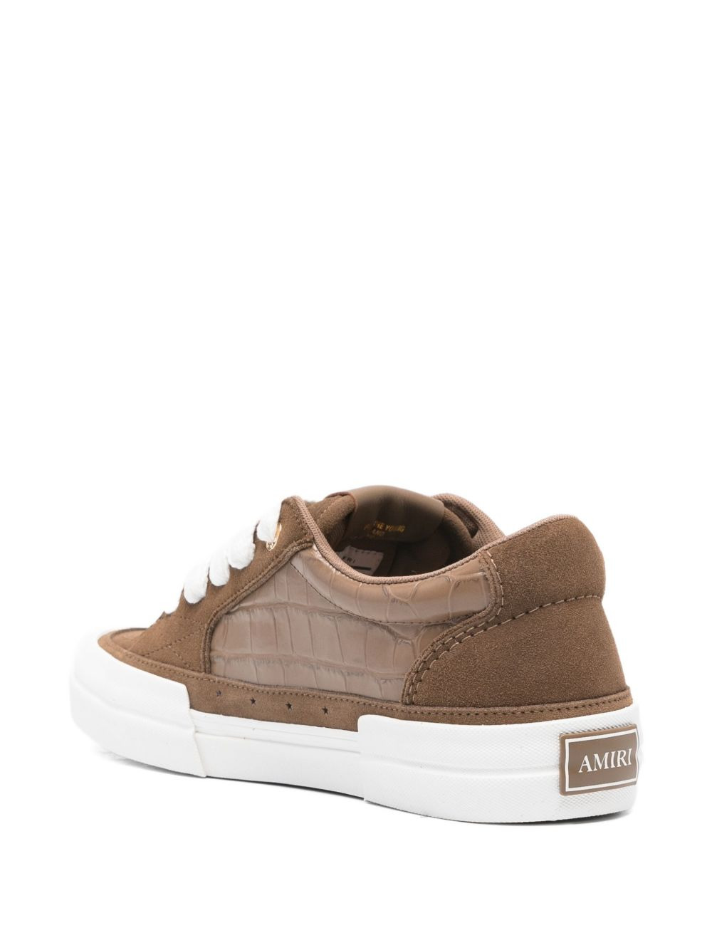 star-embellished leather sneakers - 3