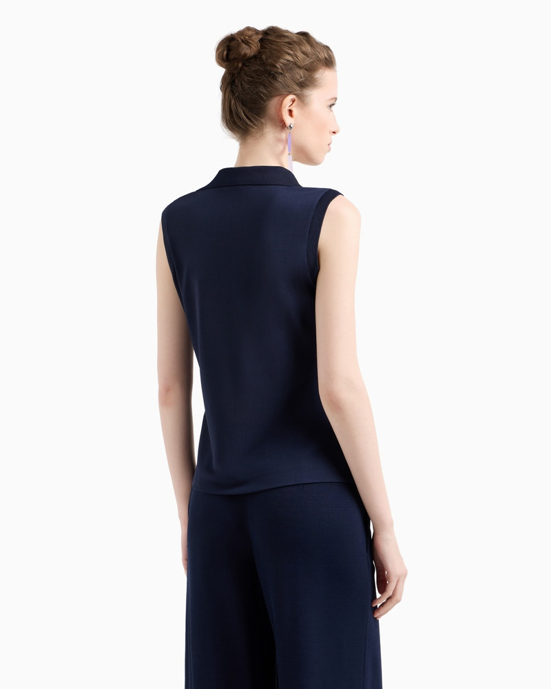 ICON MICRO PIQUÉ CRÊPE JERSEY TOP 3