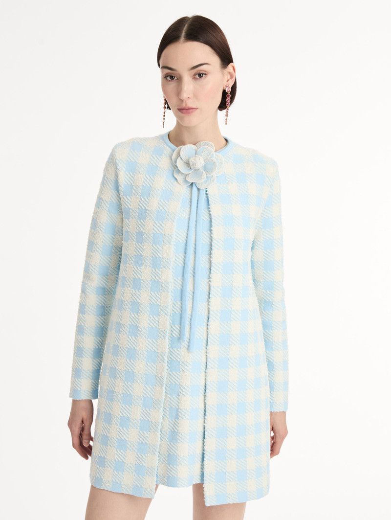 GINGHAM COAT WITH FLORAL APPLIQUÉ 5