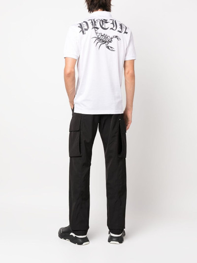 PHILIPP PLEIN Scorpion-print polo shirt outlook