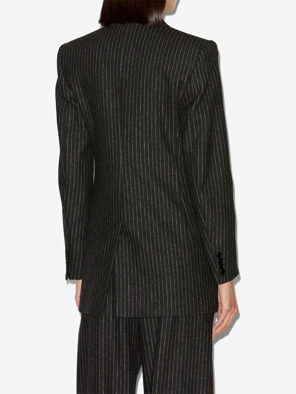 Jevima Striped Wool Suit Jacket - 3