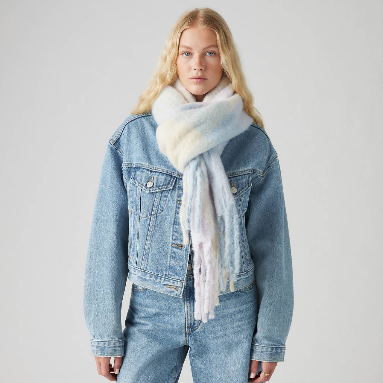 POP OF PLAID SCARF - 2