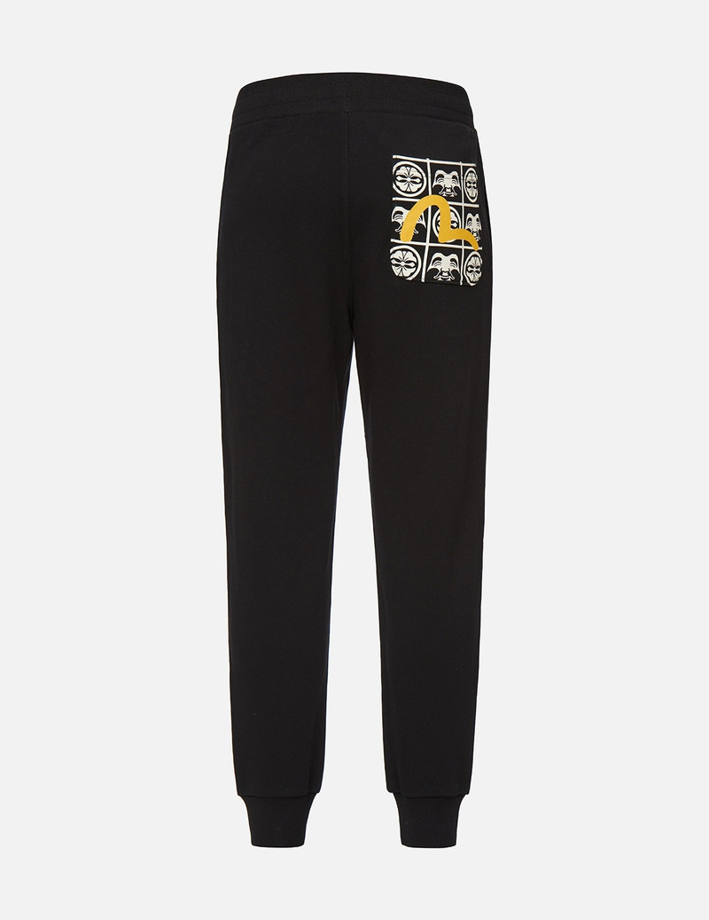 EVISU GODHEAD AND KAMON PRINT POCKET SWEATPANTS outlook