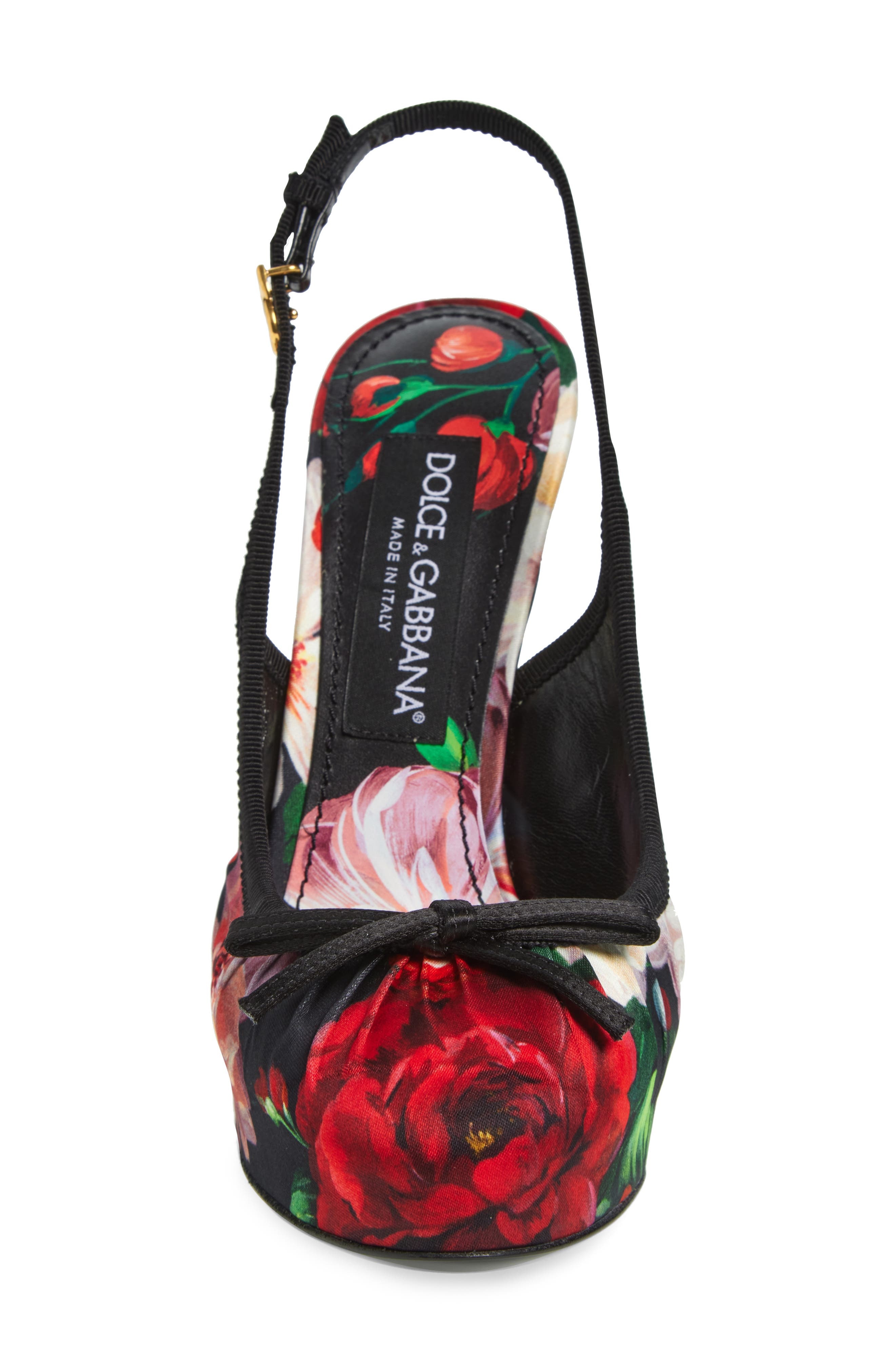 Dolce&Gabbana Rose Print Slingback Pump in Hn5Pd B.rose Antiche F.ner at Nordstrom - 4