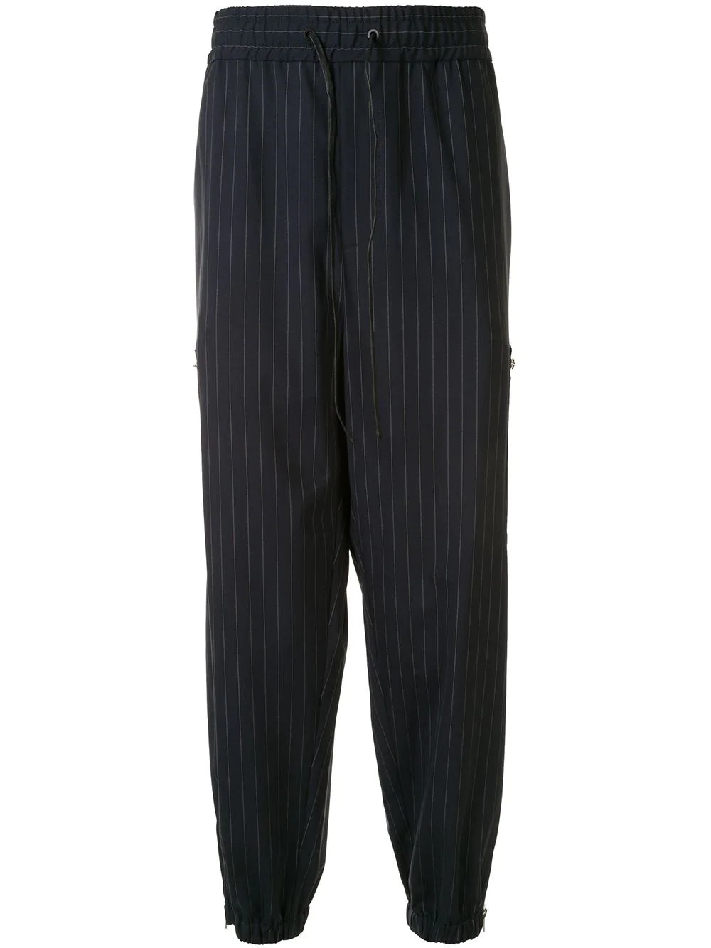 pinstripe cargo track pants - 1