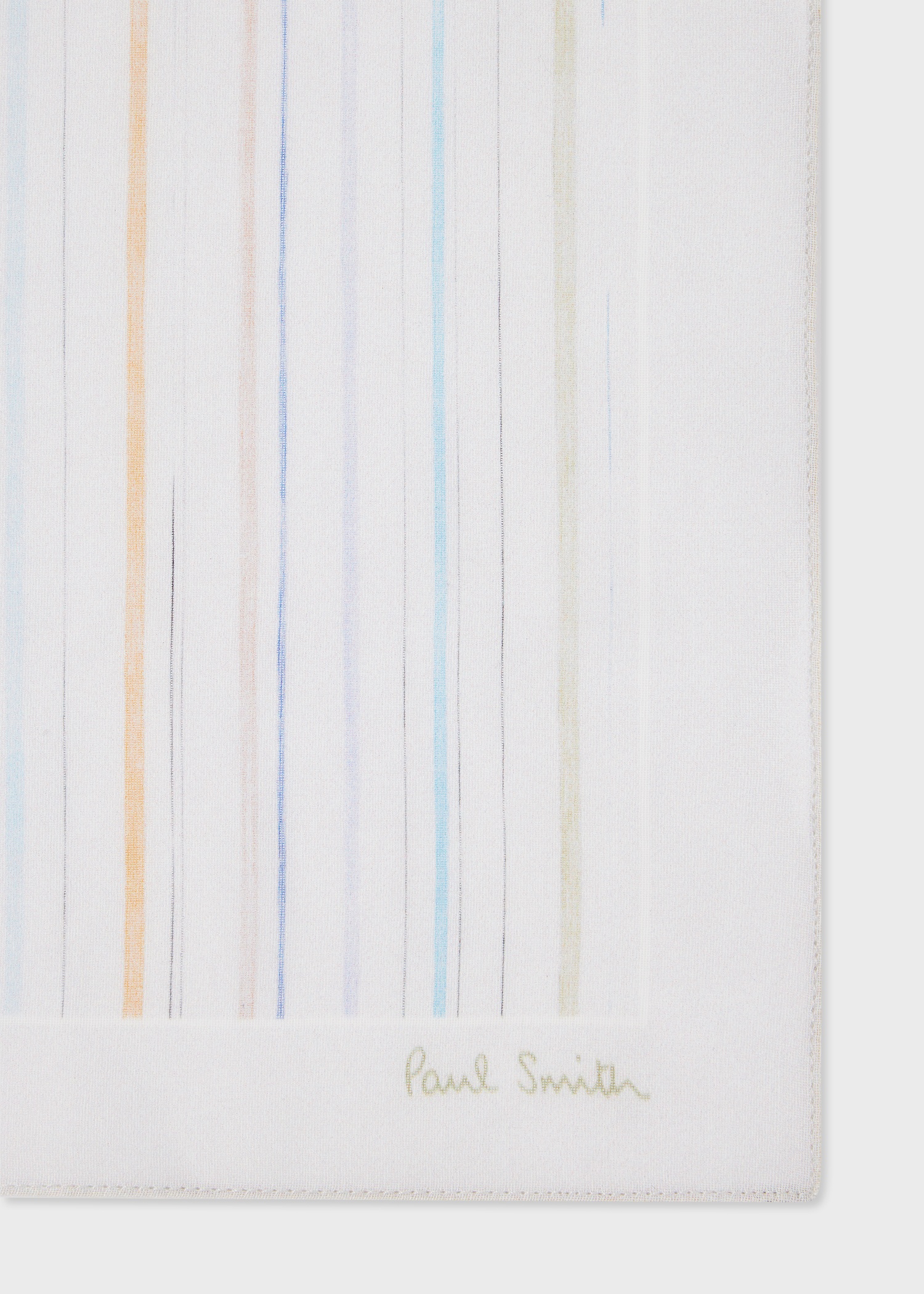 Ivory 'Pencil Stripe' Pocket Square - 2