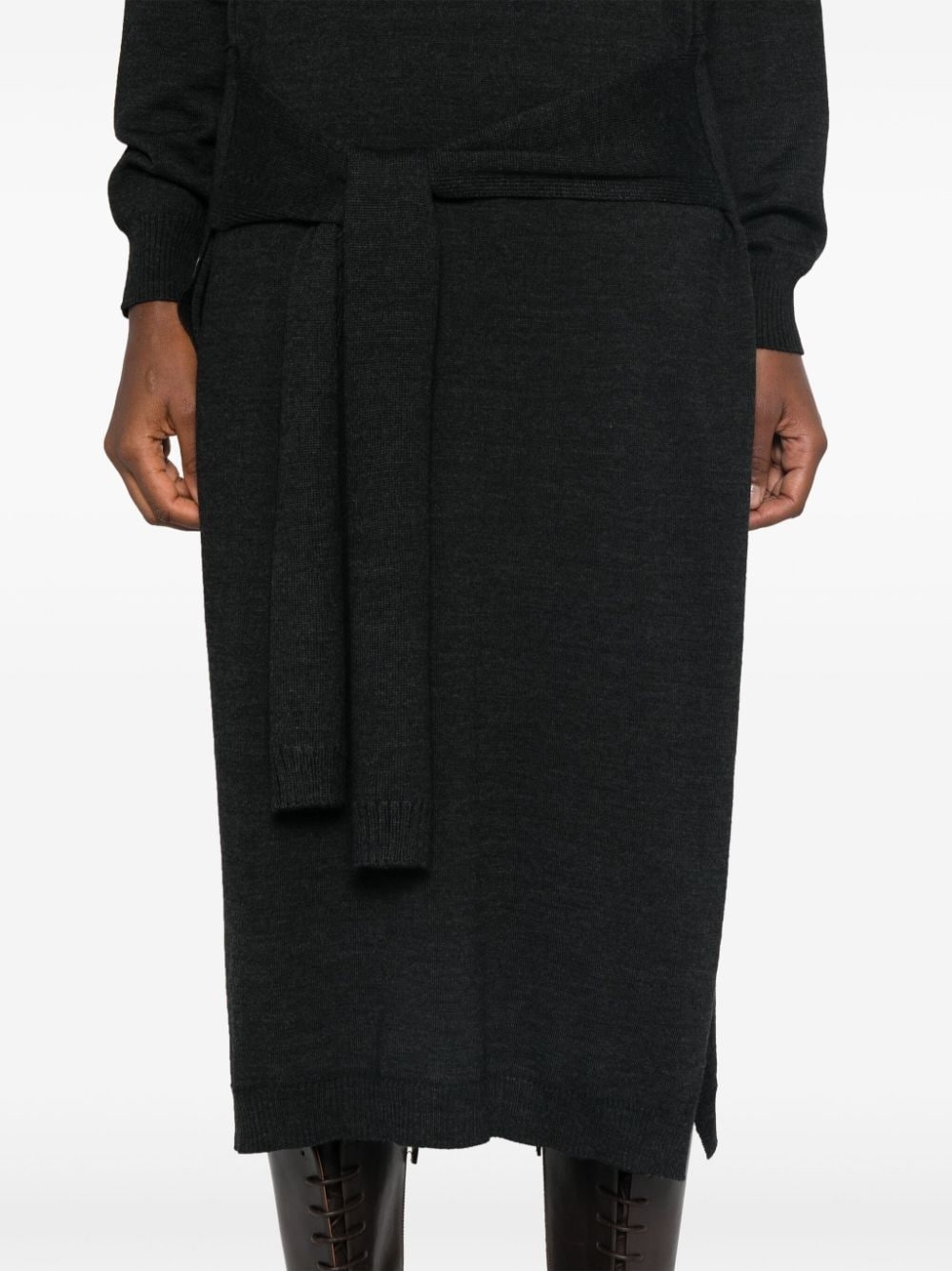 Wool blend midi dress - 5