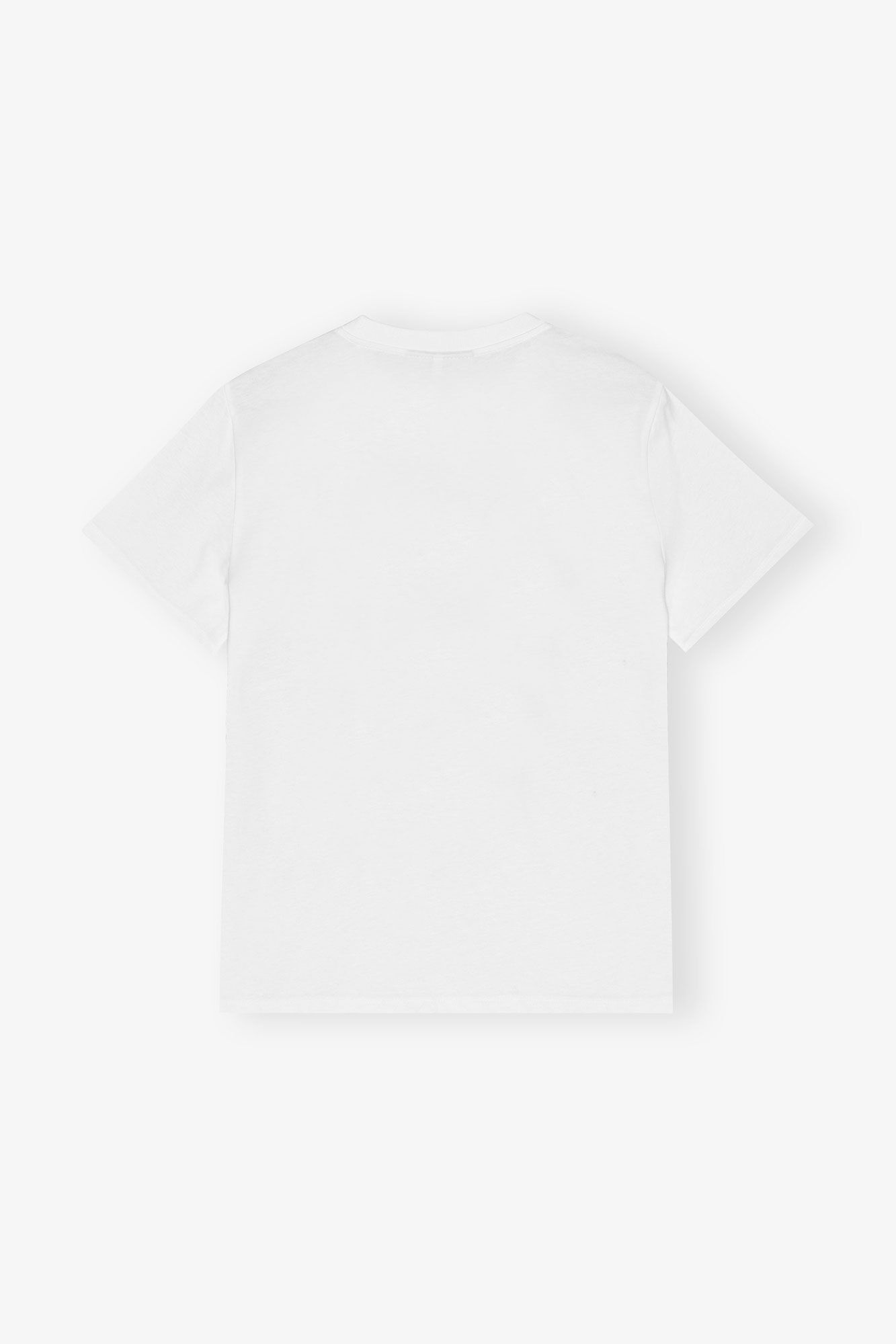 WHITE BASIC JERSEY ROSE RELAXED T-SHIRT - 2