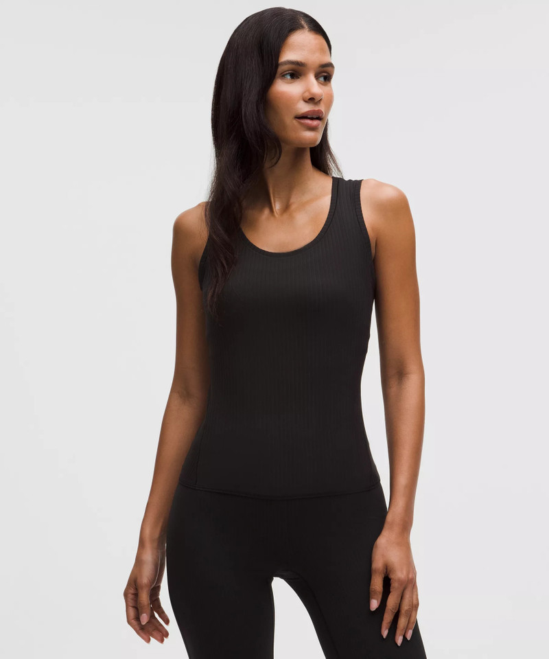 Wundermost Ultra-Soft Ribbed Nulu Scoop-Neck Tank Top 1