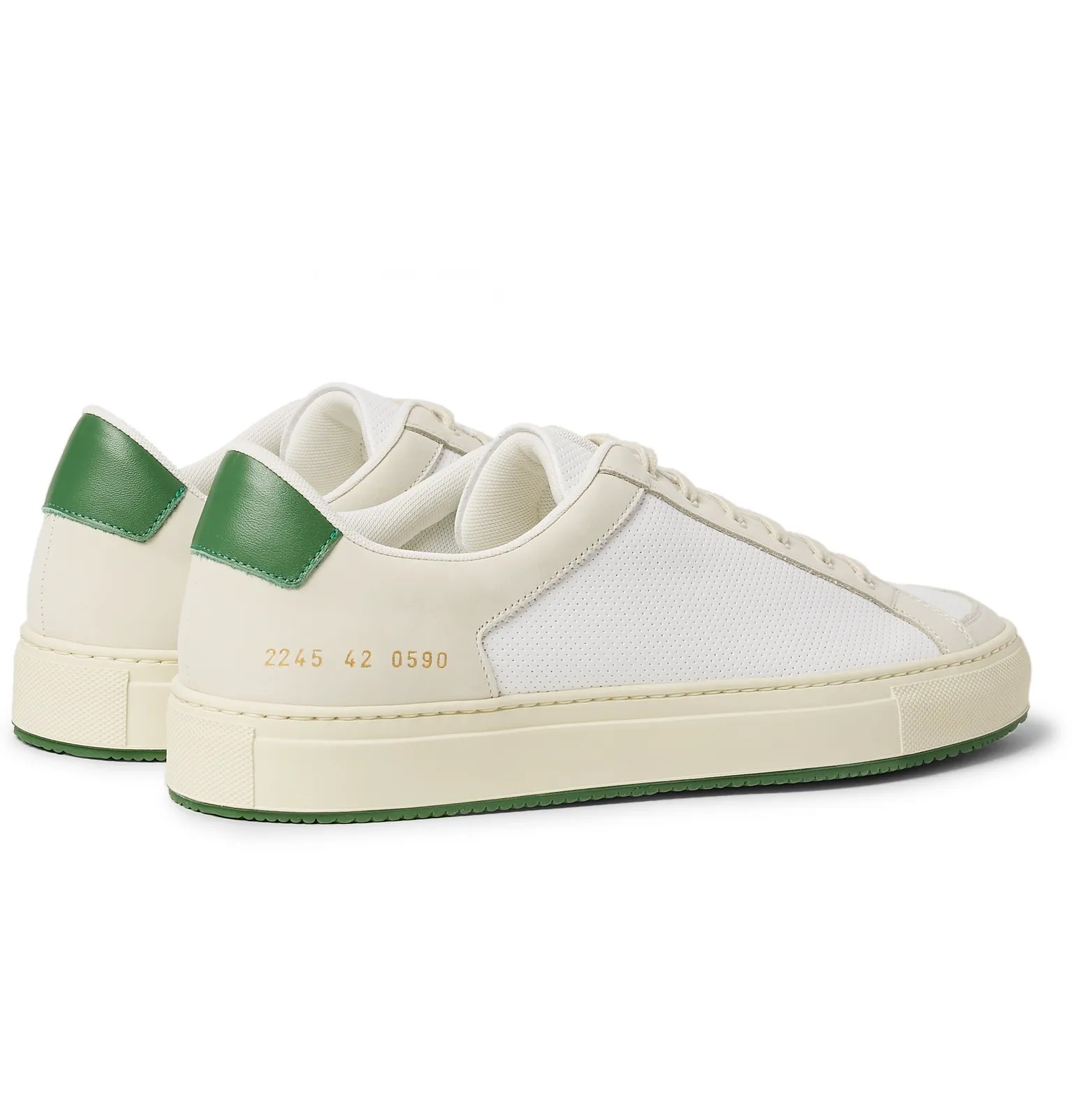 Retro '70s Perforated Leather and Nubuck Sneakers - 6