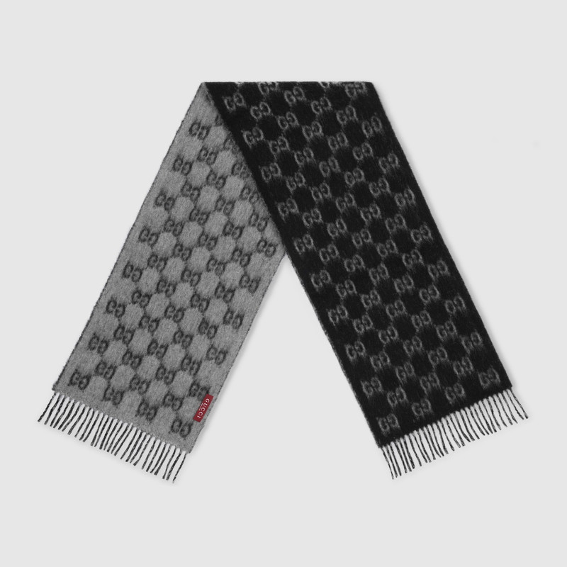 GUCCI GG alpaca wool scarf outlook