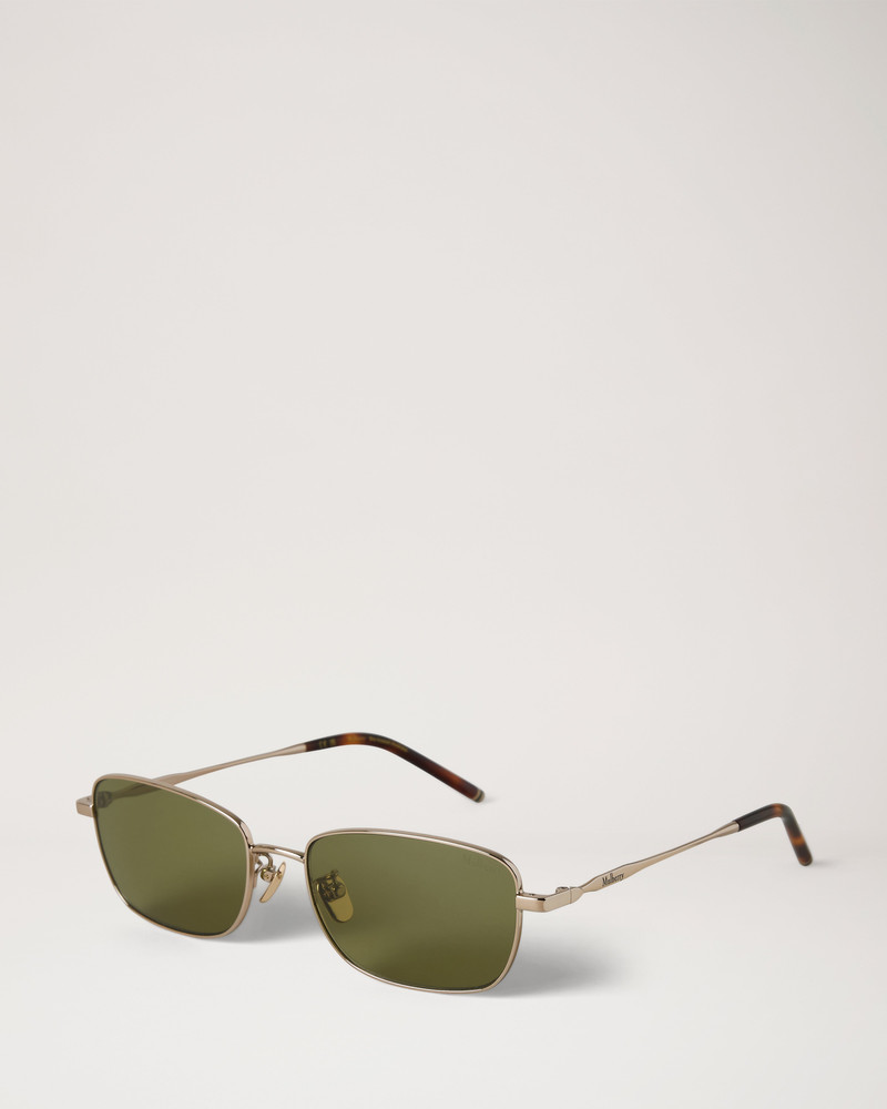 Ellis Sunglasses Mulberry Green Metal & Bio Acetate 3
