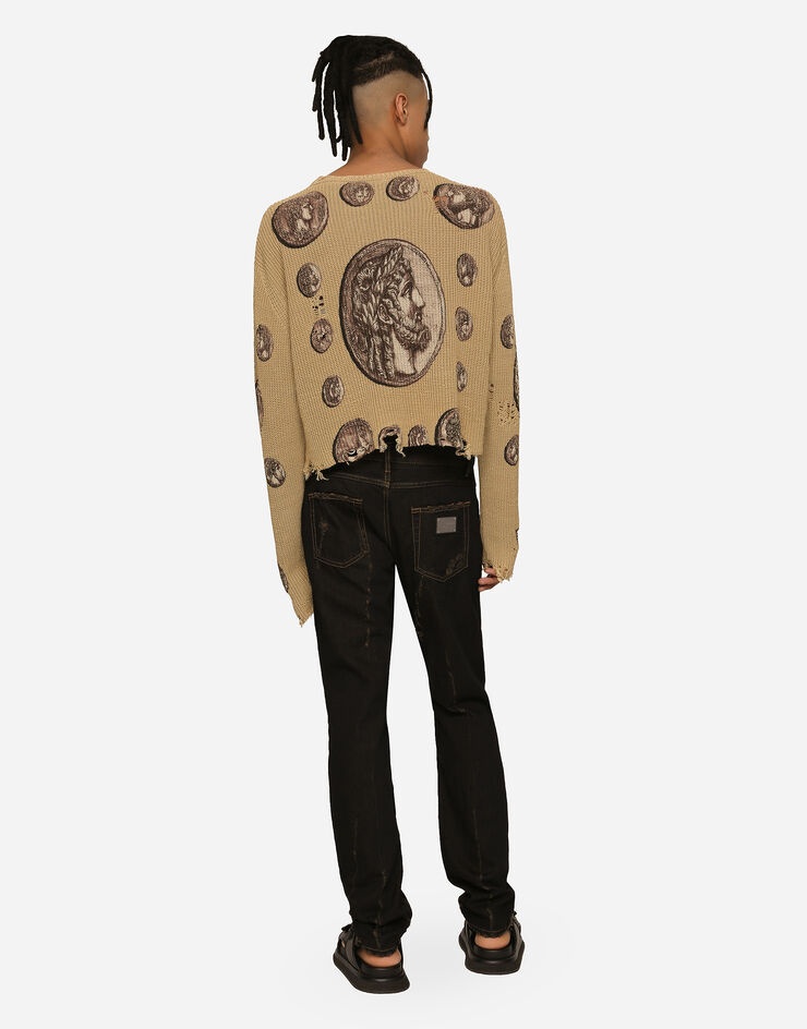 Overdyed regular fit jeans with subtle abrasions - 3