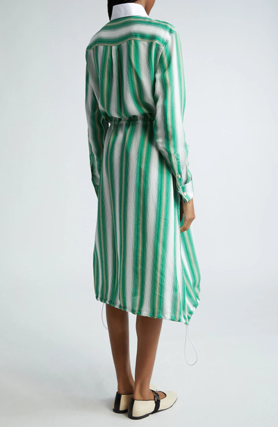 WALES BONNER Stripe Long Sleeve Stretch Supima Cotton Dress outlook