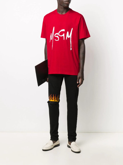 MSGM brushed logo T-shirt outlook