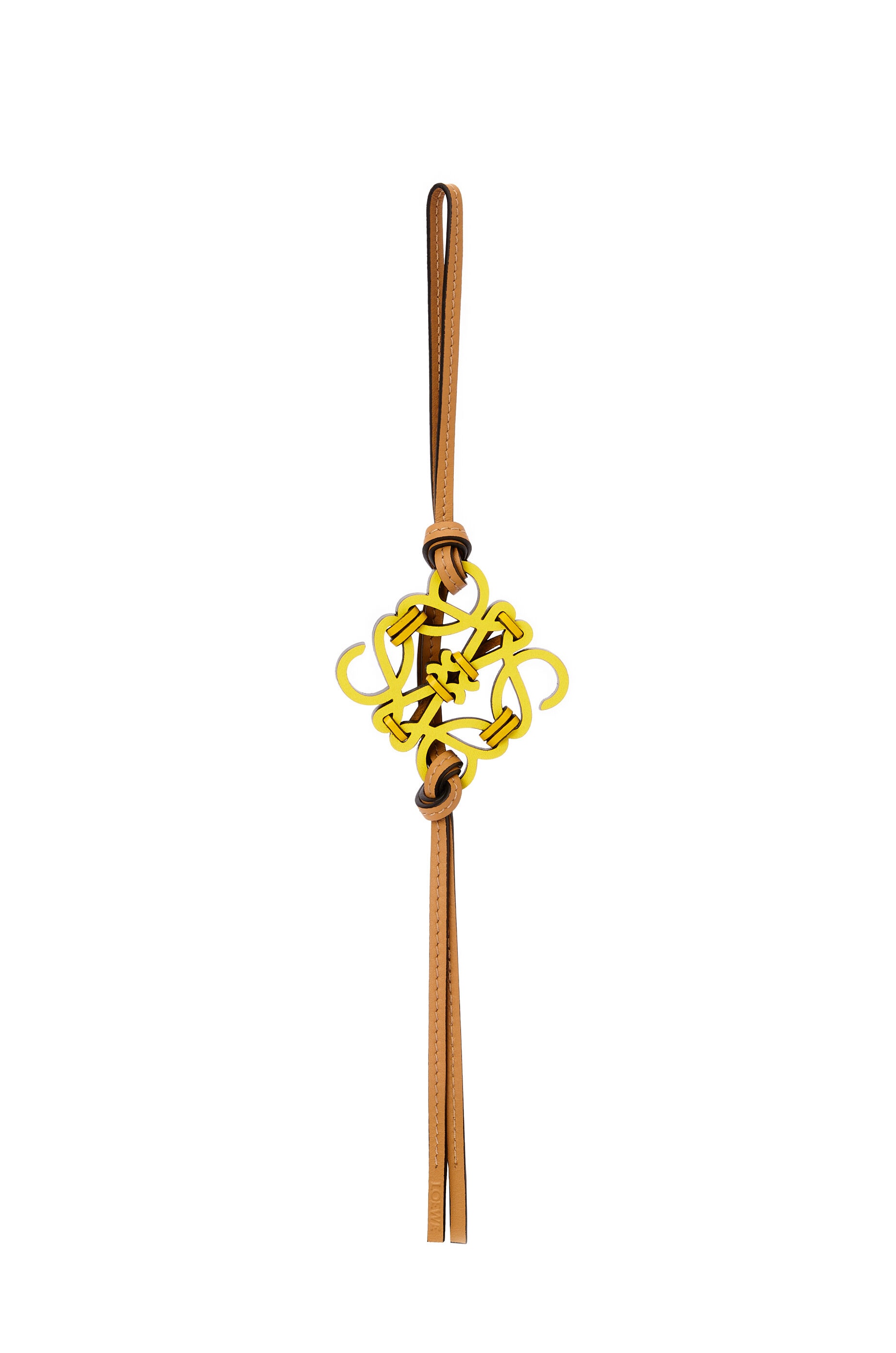 Knotted Anagram charm in calfskin - 1